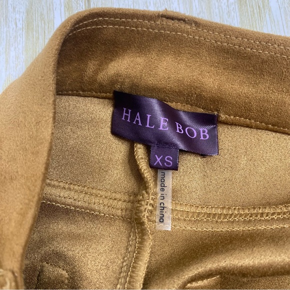 Hale Bob Brown Ultra Suede Skinny Pants - Picture 5 of 9